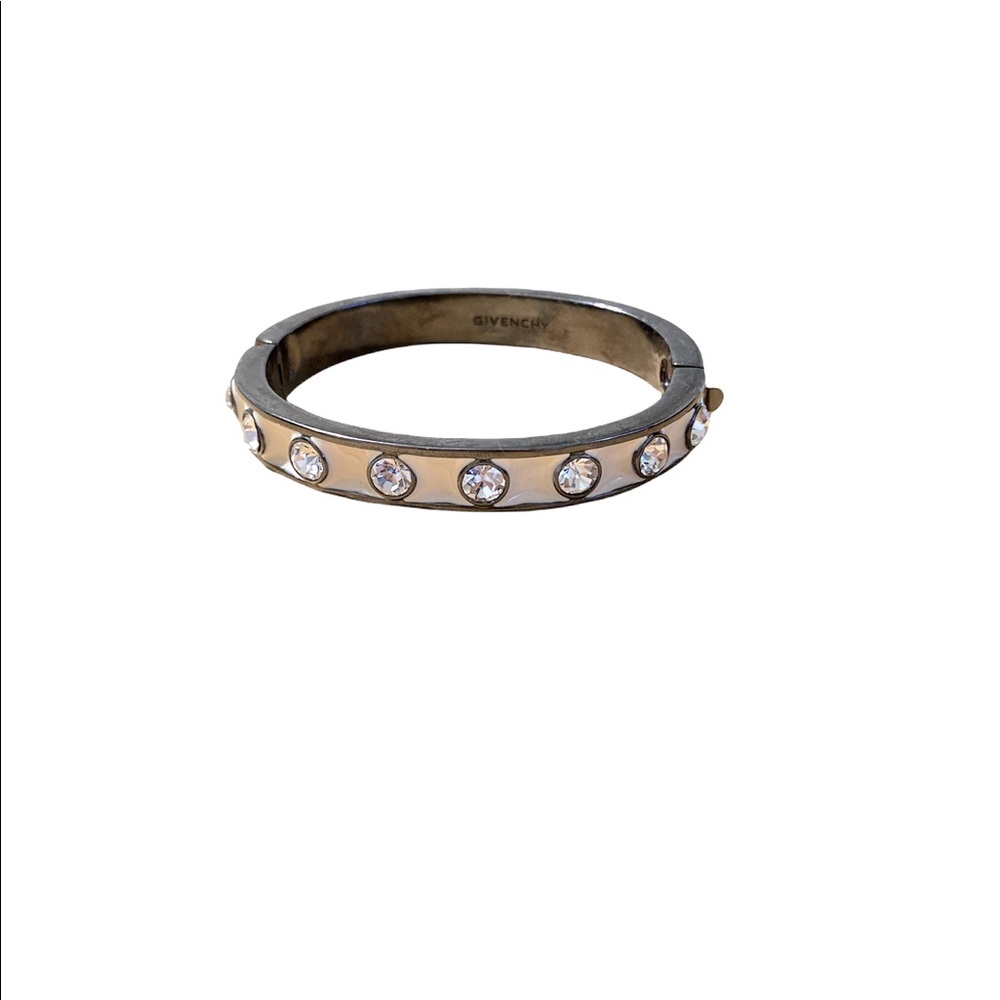 Givenchy Medium Hinged Tournel Enamel Bangle Bracelet - Picture 6 of 8